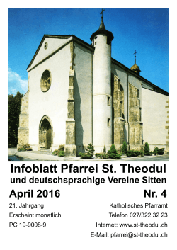 april 2016 - Pfarrei St. Theodul Sitten