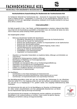 Internationalit&auml;t - Fachhochschule Kiel