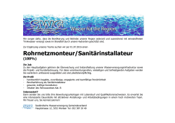 Die Versorgung mit qualitativ einwandfreiem Wasser in gen&uuml;gender