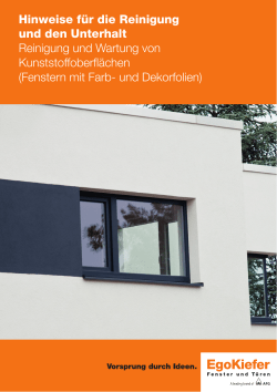Reinigung und Wartung von Kunststoffoberflächen