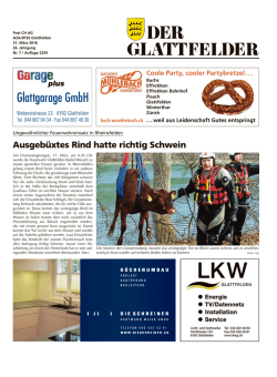 Glattgarage GmbH - Der Glattfelder