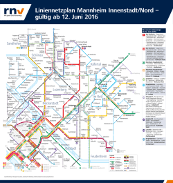 Liniennetzplan Mannheim Innenstadt/Nord – gültig ab 12