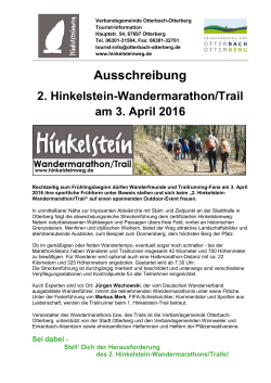 Ausschreibung "2. Hinkelstein-Wandermarathon/Trail"