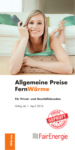 FernW&auml;rme - FairEnergie