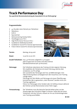 Angebot - Fahrsicherheitszentrum Nürburgring