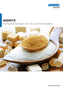 ANDRITZ Pumpenlösungen für die Zuckerindustrie