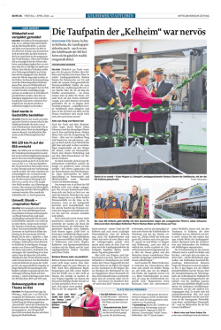 Die Taufpatin der &bdquo;Kelheim&ldquo; war nerv&ouml;s
