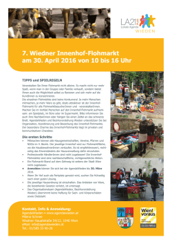 Innenhof-Flohmarkt Spielregeln