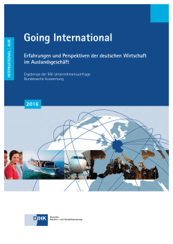 Going International 2016 - Deutscher Industrie