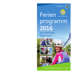 Ferienprogramm 2016 - Gemeinde Tegernheim