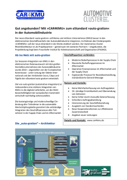 CAR4KMU« zum eStandard »auto-gration«