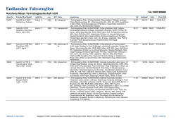 Endkunden- Fahrzeugliste - mayer