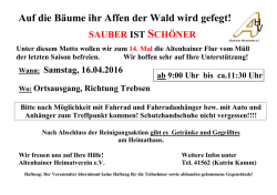Auf die B&auml;ume ihr Affen der Wald wird gefegt