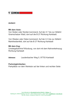 Anfahrtsbeschreibung - Bundesfachschule Estrich & Belag eV