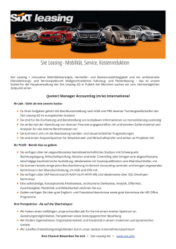 Sixt Leasing - Mobilität, Service, Kostenreduktion