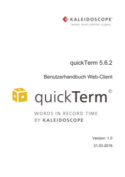 quickTerm Web Client - Kaleidoscope Golden Releases