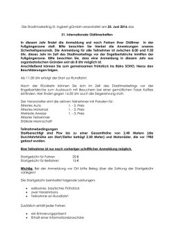 Die Stadtmarketing St. Ingbert gGmbH veranstaltet am 25. Juni 2016