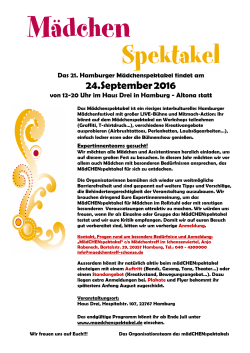 Infos - Mädchenspektakel