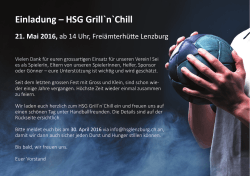 Einladung – HSG Grill`n`Chill