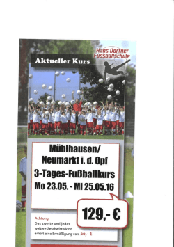 Flyer Hans Dorfner Fussballschule