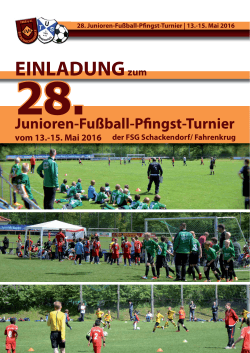 28. Junioren-Fußball-Pfingst-Turnier | 13.-15. Mai