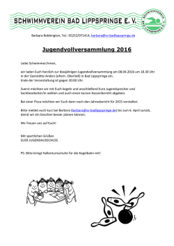 Jugendvollversammlung 2016