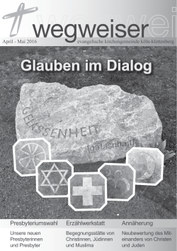 Heft vom April-Mai - Ev. Gemeinde Klettenberg