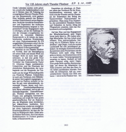 Page 1 Vor 125 Jahren starb Theodor Fliedner Große Lobreden