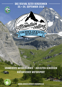 Broschüre - Internationaler Grossglockner Grand Prix