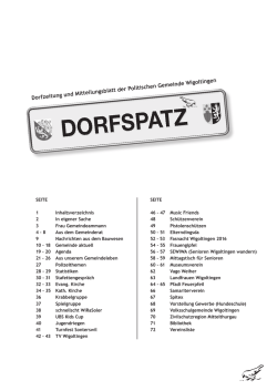 Dorfspatz 01/16 - Gemeinde Wigoltingen