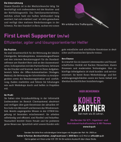 First Level Supporter (m/w) - s-p.ch
