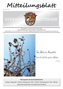 Mitteilungsblatt - Gemeinde Mettenheim