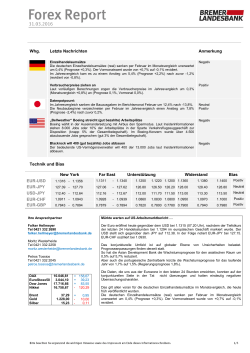Forex-Report vom 31.03.2016