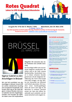 Aktuelle Ausgabe - SPD-Kreisverband Mannheim