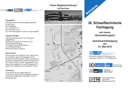 Einladung, Fachtagung 2016 - Schweißtechnische Lehranstalt