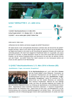 Q-KULT Newsletter 5 ist versandt