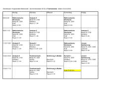 Stundenplan "Angewandte Mathematik", Sommersemester 2016, 2