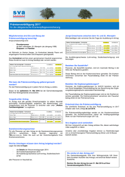Infoblatt Pr&auml;mienverbilligung 2017