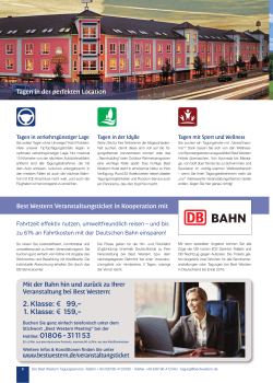 Anreise mit der Deutschen Bahn zur Ihrer