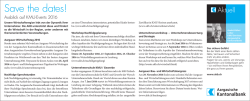 Save the dates! - Aargauische Kantonalbank