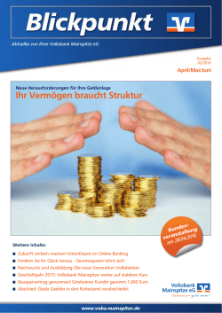 Newsletter - Volksbank Mainspitze eG