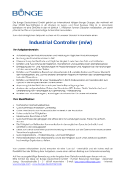 Industrial Controller (m/w)