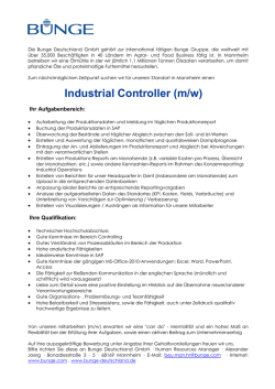 Industrial Controller (m/w)
