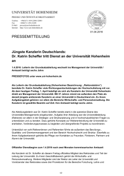 PRESSEMITTEILUNG - Universität Hohenheim
