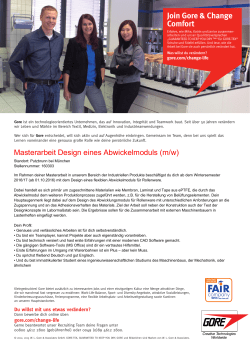 Gore- W. L. Gore & Associates GmbH Masterarbeit