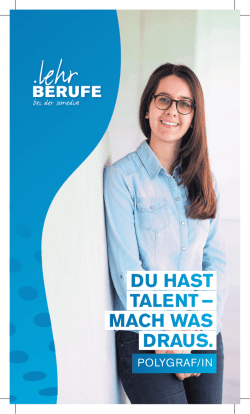 du hast talent &ndash; mach was draus.