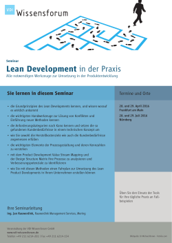 zur Broschüre Lean Development - Design-to
