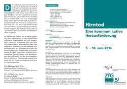 Hirntod - Zentrum f&uuml;r Gesundheitsethik