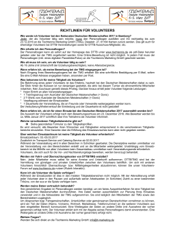 richtlinien für volunteers - Deutscher Tischtennis Bund