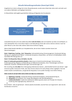 Information zu meinen Behandlungsmethoden